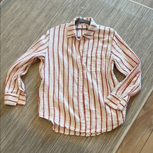 Z Supply Red and White Striped Blouse